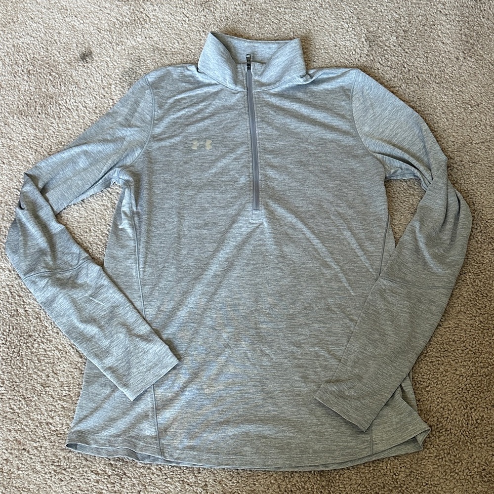 Under Armour Heather Gray HeatGear Pullover Womens M